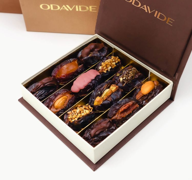 Odavide Assorted Chocolate Dates Luxury Box Small